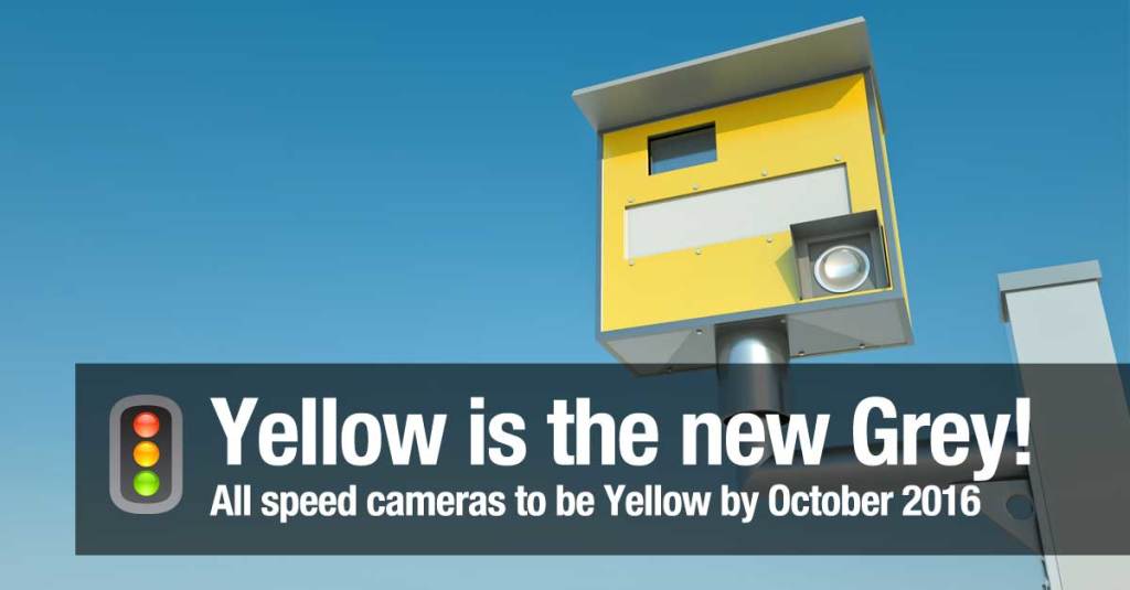 End of the road for grey speed cameras – all cameras to be Yellow by October 2016